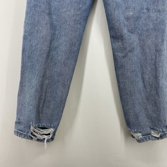 Vervet by Flying Monkey Size 29 High Rise Distressed Mom Jeans Light Wash - Picture 6 of 8